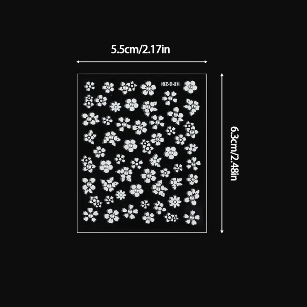 White Flower decals