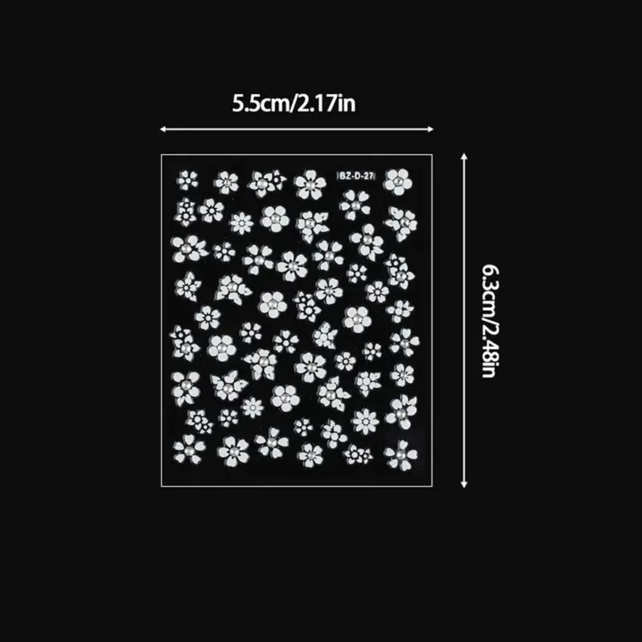 White Flower decals