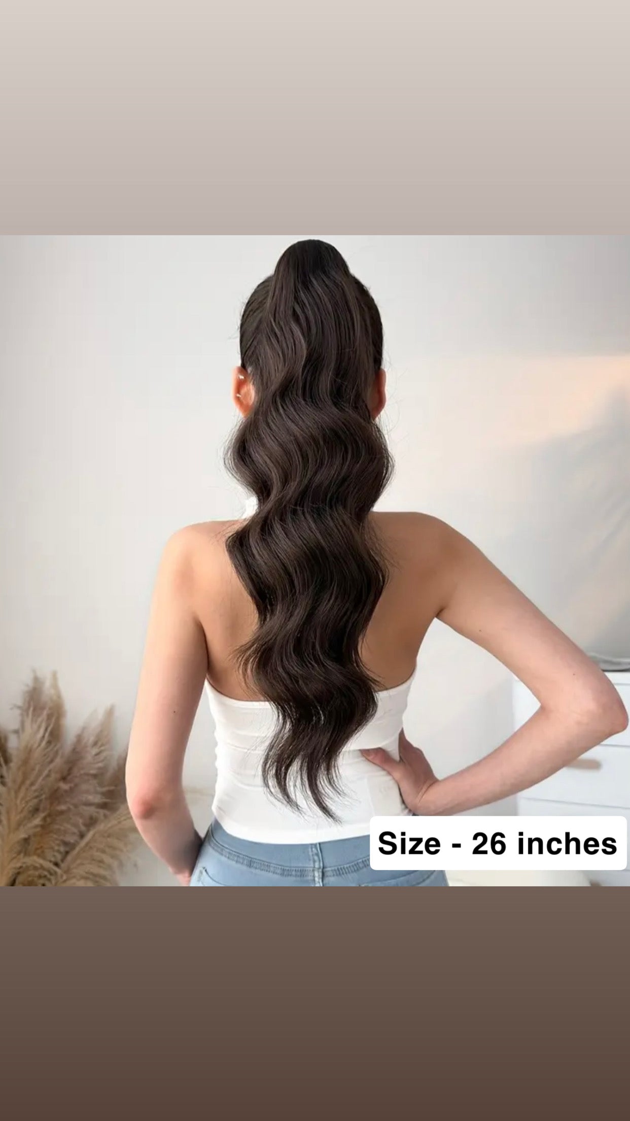 Natural Dark Black Brown 26-inches