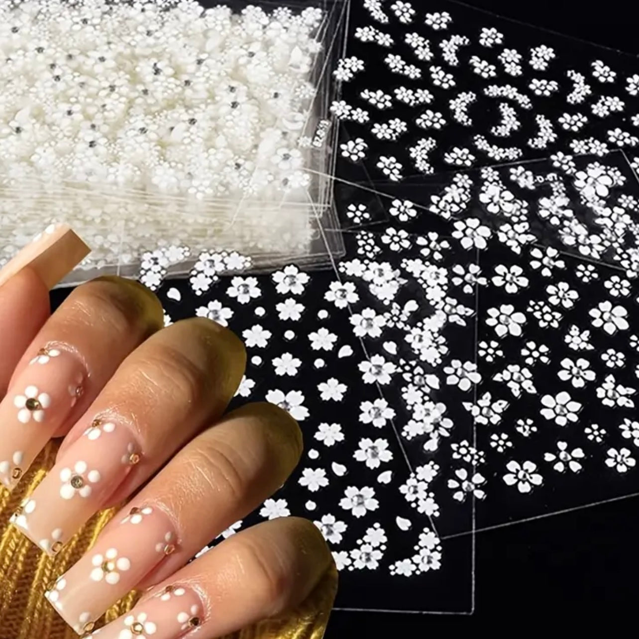 White Flower decals