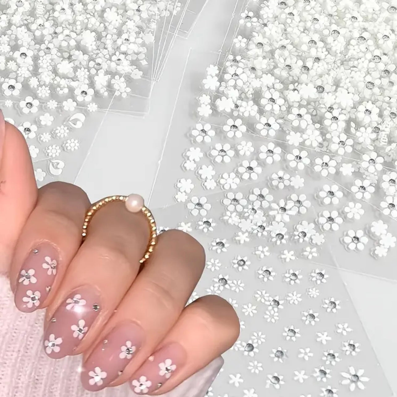 White Flower decals