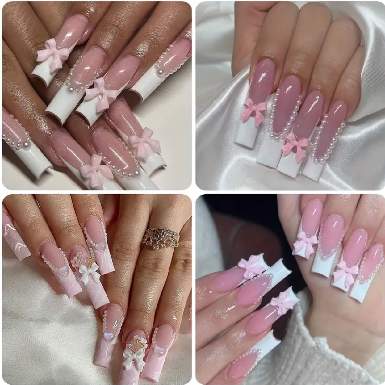 Bow Charm Baby Pink